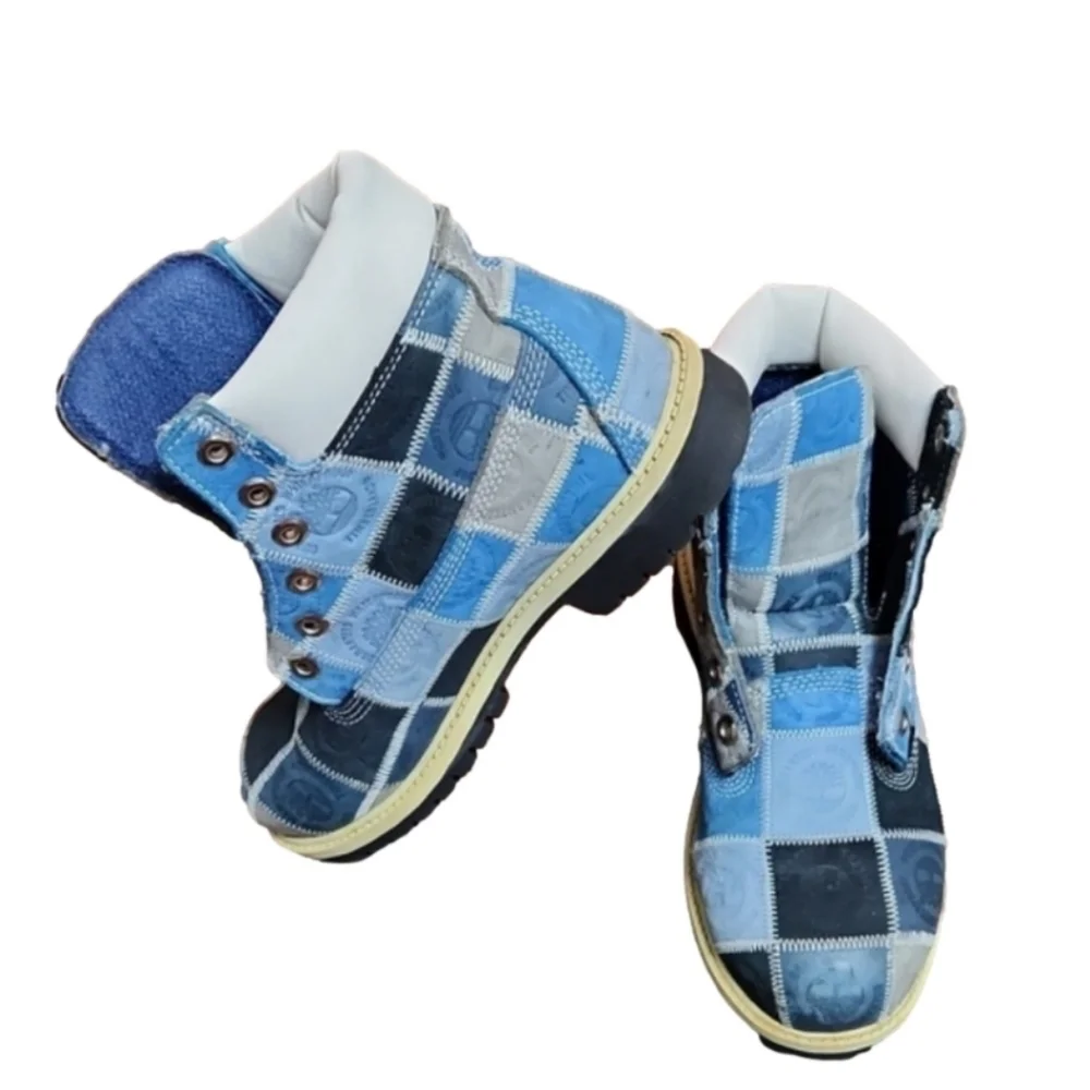 Timberland Patchwork leather boots (mens size 6)